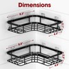 Sakugi Corner Shower Caddy - 2 Pack, Adhesive Shower Organizers,