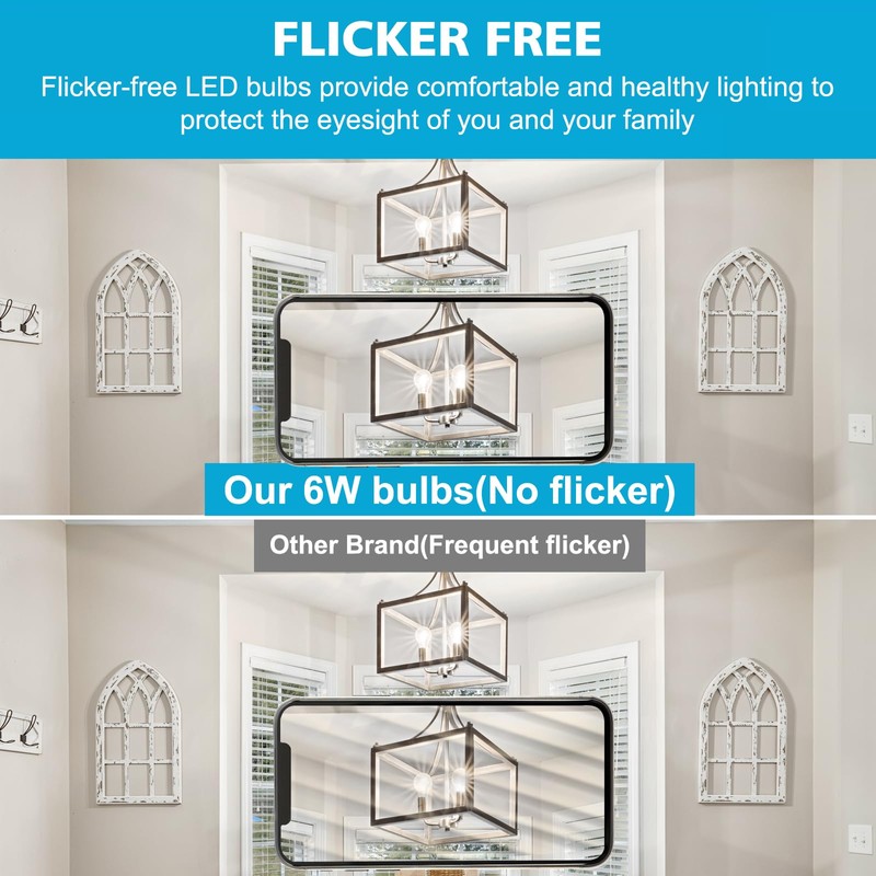 Ascher 60 Watt Equivalent, E26 LED Filament Light Bulbs, Daylight