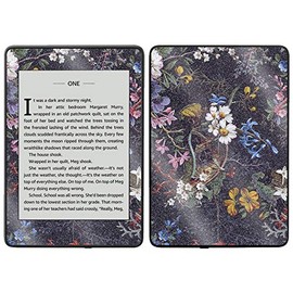 MightySkins Glossy Glitter Skin for Kindle Paperwhite 2018 Waterproof Model - Midnight Blossom | Protective, Durable High-Gloss Glitter Finish | Easy to Apply, Remove | Made in The USA