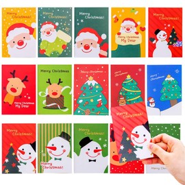 Osuter Christmas Notebook, Pack of 20 Mini Notepads, Small Cartoon Pattern, Diary Notepad for Children, Christmas Gifts, Party Surprise