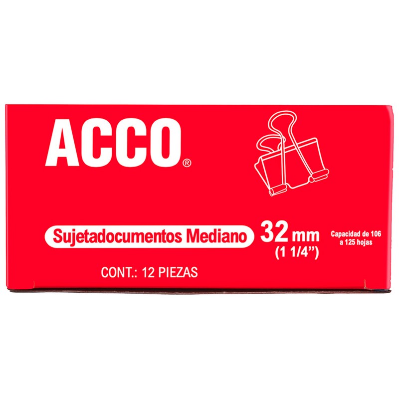 ACCO Brands Sujetadocumentos Medio, 12 Piezas. P2463