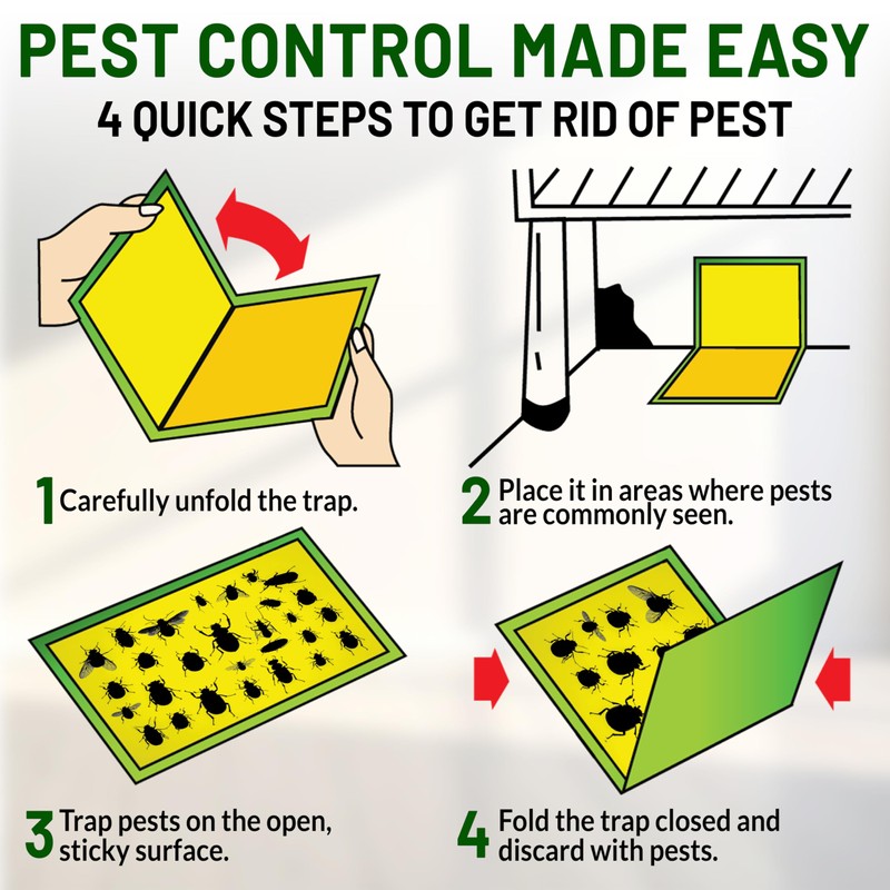 Pest Sticky Pads Trap - Extra Strong Sticky Traps Glue