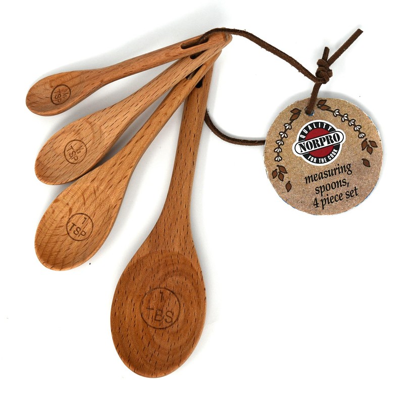 Norpro Beechwood Measuring Spoons, Set of 4