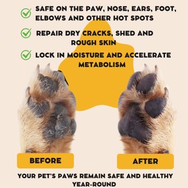 LEO Pet Supplies - Organic & All Natural Paw Balm for Dogs and Cats - Lick Free - Fragrance Free - All wheather Conditions - Safe for Everyday usege - 2.1 fl. oz.
