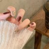 Nail Tip, 24 Pieces, Short Round False Nails, Medium, Japanese