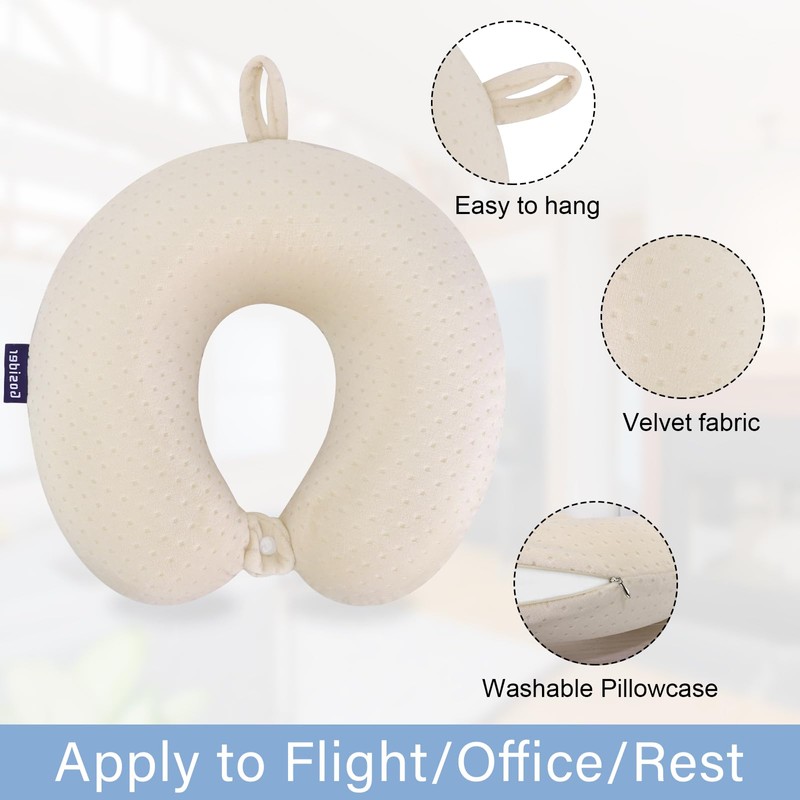Gosider Memory Foam Neck Pillow Comfortable Travel Neck Pillow Neck
