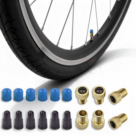 TUMETINSS Presta Valve Adapter Bicycle Inflator Adapter Presta to Schrader Valve Brass Lightweight Durable for Bicycle Tires Set of 6