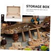 iplusmile Rectangle Unfinished Wood Jewelry Box with Hinged Lid for