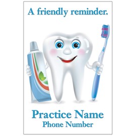 Appointment Reminder Postcards for Dentists. Customize Card Front and Back with Practice Info. 4"x6" Card, Full Color Front with Premium High Gloss UV Coating, Premium 16 Pt. Card Stock (1000)