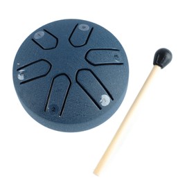Rain Drum for Outsid Tongue Drum Steel Mini Handpan Drum Professional 6 Note Handpan Drum with Drumstick Percussion for Meditation Yoga Musical Education for Kids Adults (Navy