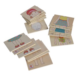 Eichhorn - Body puzzle, discover the body with 18 different puzzle pieces, including wooden box for storage, 24 x 12 cm, made from 100% FSC certified wood, from 2 years