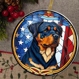 Rottweiler Christmas Ornament 2024 - Rottweiler Dog Gifts for Women, Rottweiler Ornament for Christmas Tree, Gifts for Rottweiler Lovers Dog Christmas Decor Keepsake