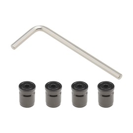 VGOL Set of 4 Car Tyre Valve Stem Caps Stainless Steel Anti-Theft Wheel Tyre Dust Caps Cover with Wrench for Car Bus Truck SUV Motorcycle Bicycle Black