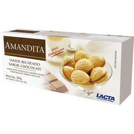 Lacta - Amandita - Wafer w/Creamy Filling w/Cocoa 7.05oz - 7.05 Oz - Wafer c/Recheio de Creme c/Cacau - 200g
