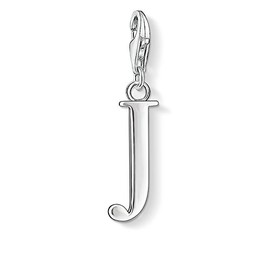 Thomas Sabo Women Charm Pendant Letter J Charm Club 925 Sterling Silver 0184-001-12