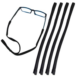 DESKEMAI Eyeglasses Holder Straps, Adjustable Neck Lanyard Cord, Sports Sunglasses String Keeper, 2-Pack, Black (2)