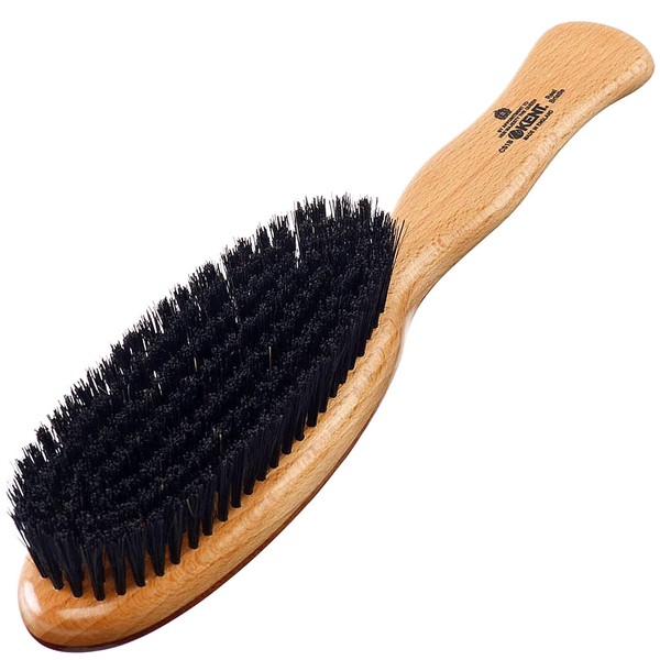 Kent CS1B Clothes Brush, Fabric Lint Remover for Cotton, Wool, Suede and Silk, Pure Black Bristles Handcrafted Two Tone Cherrywood Veneer Remover for Dust, Fluff and pet Hair. Made in England