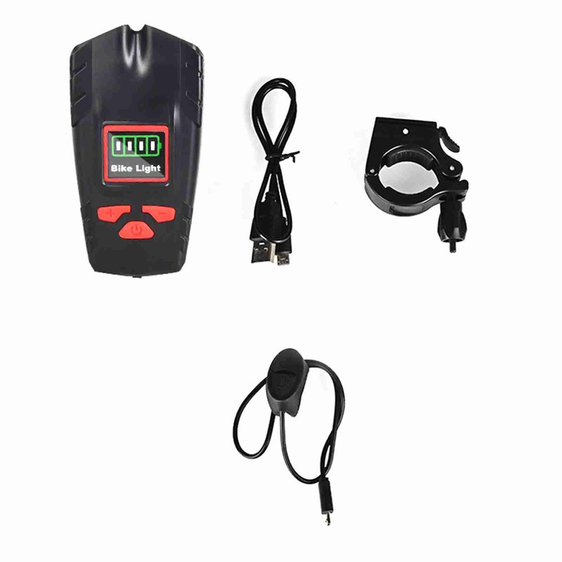 Bicycle Head Light Bike with Speedometer Wireless Horn 2000mAh Waterproof