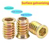 Qrity 20PCS Threaded Inserts Nuts, Hex Drive Head Nuts, Threaded