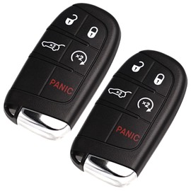 Llavero de repuesto para Jeep Grand Cherokee 2014-2022 Push Start 5 botones, juego de dos controles remotos de entrada sin llave 68143505AC M3N-40821302 68150061