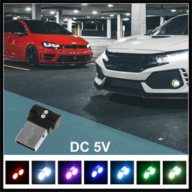 Hihaha USB LED Light Car Interior Lamp Touch Control 7 Color Gradual Change Durable Material