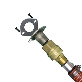 GenExhaust for Champion Generator 2-hole round #80 cover plate 1-1/2" silicone tubing exhaust extension with Quick Disconnect (1-1/2" QD (2') EX)