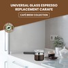Cafe Brew Collection Premium 4-Cup Universal Glass Espresso Carafe Replacement