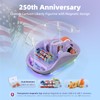 FMOUSE Transparent Wireless Mouse, 2 Cute 2026 Figurines, Tri-Mode, Purple