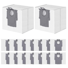 Spofan 16 Pack Dust Bags for Roborock S8 Pro Ultra, S8+, S7 Max/MaxV Ultra, Q5+, Q5 Max+/Pro+, Q5 DuoRoller+, Q7+, Q7 Max+, Q8 Max+ Robot Vacuum, 3.6L Large Capacity Disposable Replacement Bag