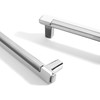 Kcmwsy 2 Pack White and Silver Cabinet Pulls Kitchen Cabinets