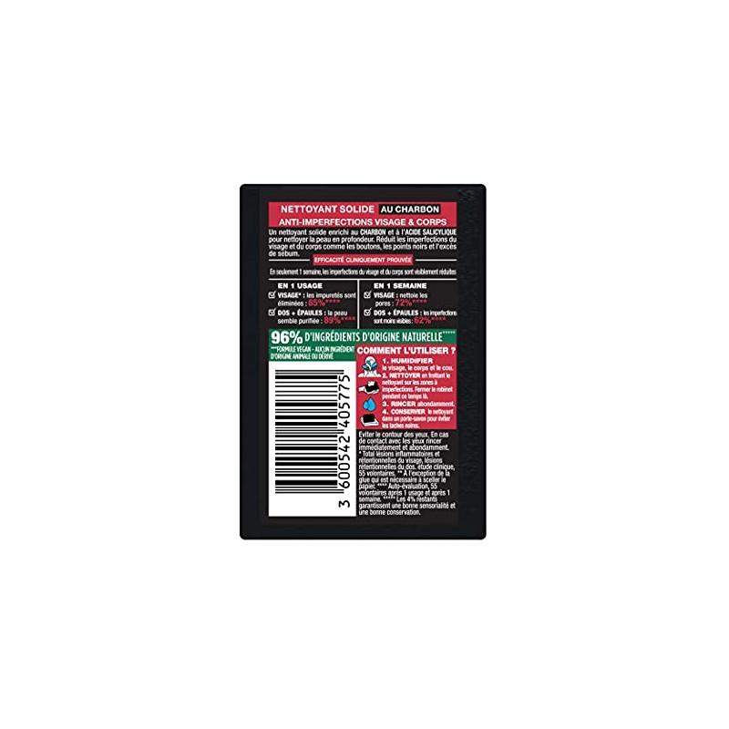 Garnier Pure Active - Solid Cleaner - Charcoal and Salicylic