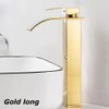 Black Waterfall Bathroom Faucet for Wash Basins – Short Deck-Mounted