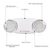 M.Y.Z. Wanderer LED Emergency Light Fixture, Two Head Adjustable Commercial