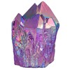 mookaitedecor Angel Aura Quartz Natural Rock Quartz Titanium Coated Crystal