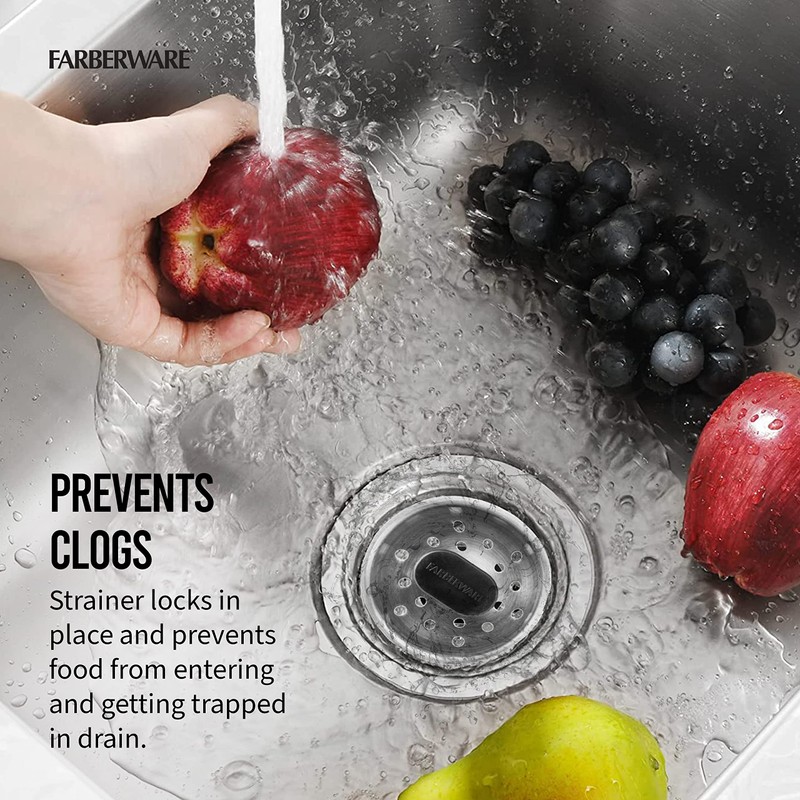Farberware Professional Kitchen Sink Basket Strainer for Standard Drains to