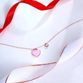 Qings Love Birthstone Pendant Necklace 925 Sterling Silver Forever Love Girl Birthstone Love Lock Pendant Necklace for Girlfriend Wife Mother Daughter, Sterling Silver