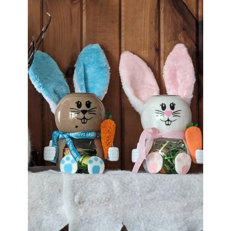 18 Pcs Easter Bunny Face Vinyl Decals - Bunny Faces