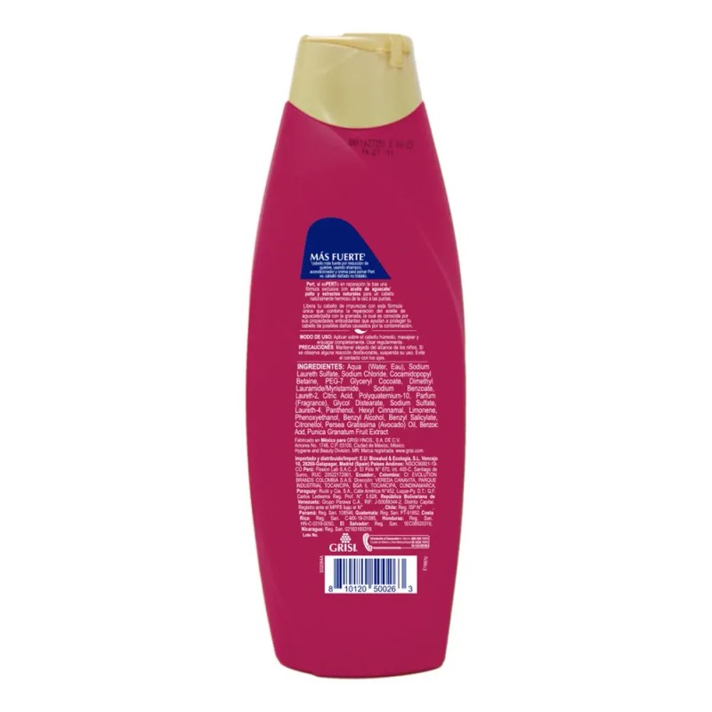 Shampoo Pert Detox Reparacion Para Cabello Maltratado 650ml