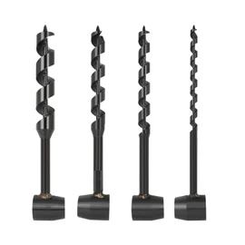 4 Pcs Hand Auger Wood Drill,Bushcraft Hand Auger Wrench Scotch Eye Wood Auger Survival Settlers Wrench Tool Bushcraft Gear for Camping,Outdoor,Hiking,Woodworking