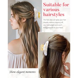 HAIMEIKANG Rhinestone Hair Claw Clips for Women - Acrylic Queen Pattern Claw for Girls，Large Size Hair Clip for Thick Thin Hair,Friendship Gifts for Sister Bride 1PCS（Blue-Queen）