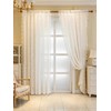 Lace Curtains for Windows 63 inch Drop Vintage Net Curtains