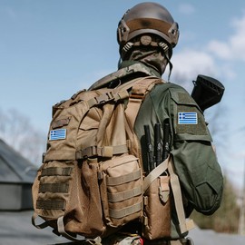 MagaPro 2 PCS Greece Patch Greece Flag Patches Embroidered Patches for Backpacks Caps Hats Jackets Pants Hook and Loop