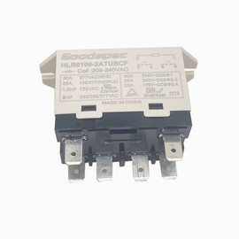 HLR6100-2ATUBCF Compressor Relay 208-240VAC 6-Pins 30A 277VAC