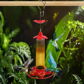 Hummingbird Feeder with Ant Moat - Clear Wild Bird Feeders Hangings Hummingbird Feeder,Portable Garden Hummingbird Feeder Outdoor Bird Feeder for Garden Yard
