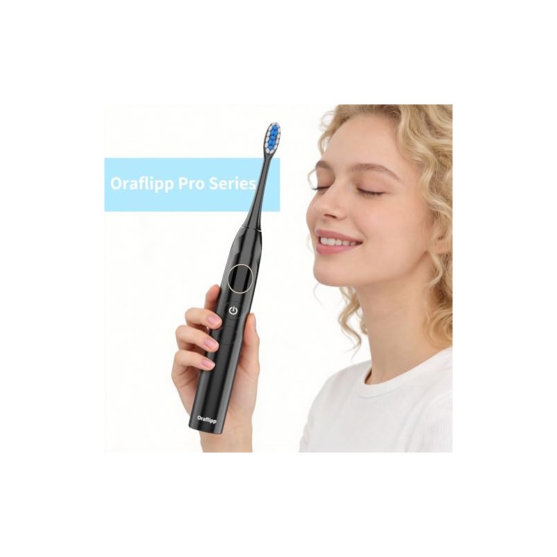 Oralflipp - Cepillo de dientes eléctrico sónico, pantalla LED inteligente