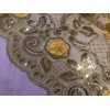 wowfabric4less123 Yellow Gold Sequins embroidery Lace Fabric 50” Width Sold