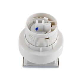 Excel Home Toilet Flush Button Replacement - Dual Button Toilet Flush Button - Pneumatic Technology - Fingerprint Resistant Compatible with Air Houses - Square Push Button Design (Chrome)