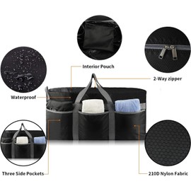 Travel Bag Large 96L Foldable Weekender Overnight Bag Duffel Bag Waterproof Sports Bag with Shoe Compartment Suitable for Travel Waterproof Carry Bag Camping, White, large / 1