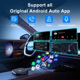 LXJTHT Android Auto Wireless Adapter Plug and Play Car Dongle for Factory Wired Android Auto in All Cars - Low Latency and Easy to Install