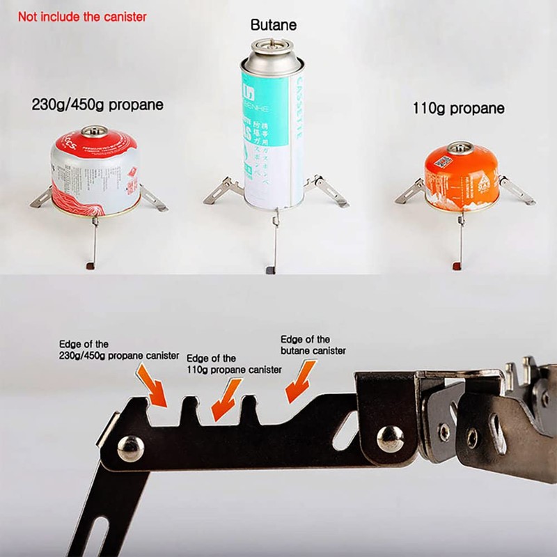 Techigher Universal Gas Canister Stand Foldable Metal Tank Stove Base